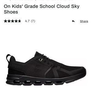 On Running Kids' Cloud Sky Sneakers - Black
